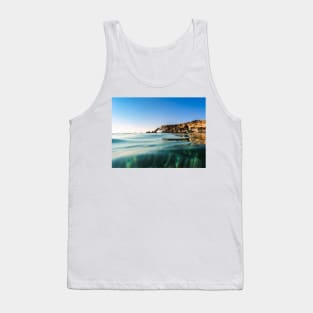 Boat Floats On Crystal Clear Water Tank Top